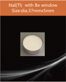 NaI Tl scintillation crystal, NaI Tl scintillator, Thallium doped Sodium Iodide scintillation crystal, di37x5mm with Be window